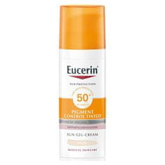 Eucerin Ochranný tónovací gelový krém na obličej SPF 50+ Pigment Control Tinted (Sun Gel-Cream) 50 ml (Odstín Medium)