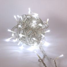 DecoLED Světelný řetěz - 8m, ledově bílá s flash