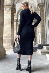 AX Paris Pruhované pletené šaty v černé barvě AXS0226 S/M S
