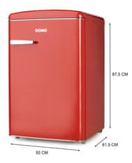 Domo Retro lednice bez mrazáku - červená - DOMO DO91703R