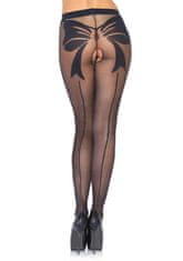 Leg Avenue Spodní Prádlo-Woven Bow Crotchless Pantyhose