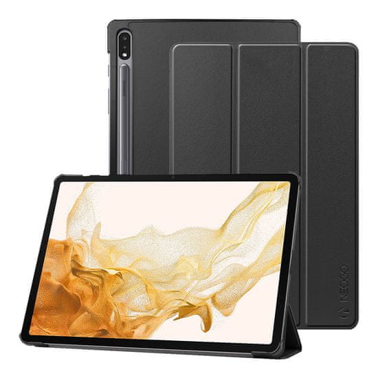 NEOGO Smart Cover pouzdro na Samsung Galaxy Tab S8 Plus 12.4'' 2022, černé