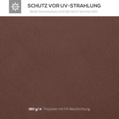 OUTSUNNY Náhradní Stříška 3X3M Altánová Stříška Pro Kovový Altán, Polyester, Káva 
