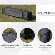 OUTSUNNY Skládací Altán Roll Bag Ocel Oxford Mesh Uv Ochrana Hnědá 