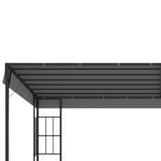 OUTSUNNY Pergola 4 X 3 M Zahradní Altán Altán Baldachýn Stan Kovový Polyester Šedý 