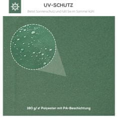OUTSUNNY Náhradní Střešní Altán Střecha Pro Zahradní Altán, Polyester, 3X4M, Zelená 