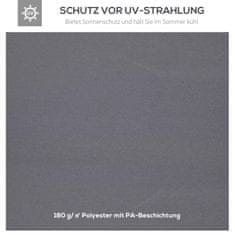 OUTSUNNY Náhradní Střešní Altánová Střecha Za Plechový Altán, 3X3M, Polyester, Tmavě Šedá 