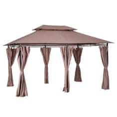 OUTSUNNY Párty Stan Garden Pavilion Zahradní Stan Marquee Double Roof 3X4M Khaki 