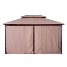 OUTSUNNY Párty Stan Garden Pavilion Zahradní Stan Marquee Double Roof 3X4M Khaki 