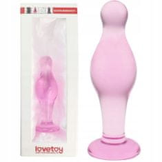 Lovetoy Plynulý Skleněný Sex Anální Kolík Růžový 11,5 Cm