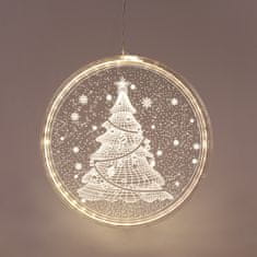 ACA Lightning  3D LED vánoční stromeček do okna, teplá bílá barva, IP20, akryl