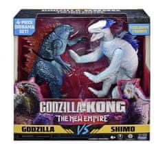 PLAYMATES TOYS Monsterverse Godzilla vs Kong The New Empire figurka Godzilla vs. Shimo 2 Pack s doplňky 15cm