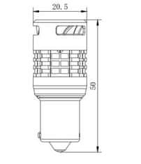 Stualarm LED BA15S bílá, 12V, 30LED 3020SMD (95BR-BA15S-02w) 2 ks