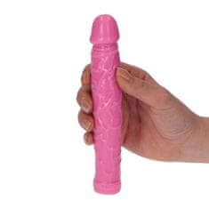 PRETTY LOVE Dildo Žilnaté Růžové Voděodolné Gumové 16,5 Cm