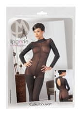 PRETTY LOVE Catsuit Bodystocking Síťovina Otevřený Krok M/L