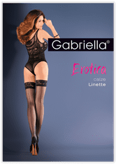 Gabriella Spodní Prádlo-Punčochy Tenký Vzor Erotica Calze Linette Černá S/M