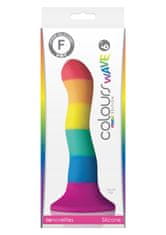 NS Novelties Duhové Silikonové Dildo Silnou Přísavkou 15 Cm