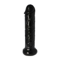 PRETTY LOVE Černé Tlusté Realistické Dildo S Žilkami 28,5 Cm