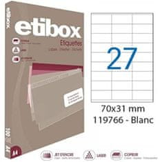 Agipa Univerzální etikety 70x31mm Etibox A4 100 listů