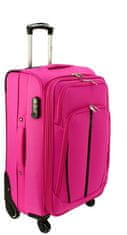 RGL  Cestovní kufr textilní R20 s rozšířením,palubní, růžový,40L,56x36x24