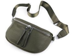 Kraftika 1ks zelená khaki kabelka crossbody 18x27 cm, ledvinky