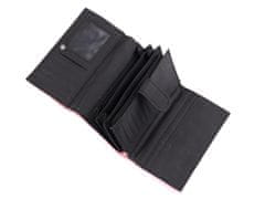Kraftika 1ks červená dámská peněženka textilní s flitry 10x15 cm