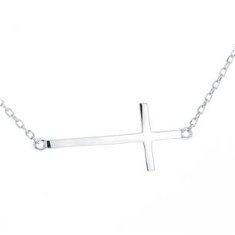 NUBIS Střibrný náhrdelník s křížem