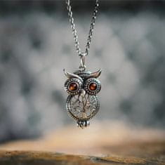 IZMAEL Náhrdelník Nice Owl-Stříbrná KP32652