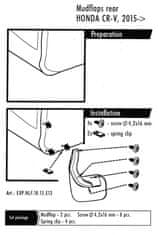 HromTech Zástěrky, lapače nečistot, Honda CR-V, 2015-2018, zadní