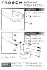 HromTech Zástěrky, lapače nečistot, Honda CR-V, 2015-2018, přední