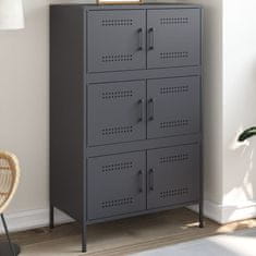 shumee Skříň highboard antracitová 68 x 39 x 113 cm ocel