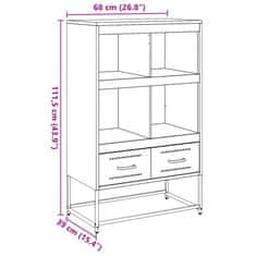 Vidaxl Skříň highboard olivově zelená 68 x 39 x 111,5 cm ocel