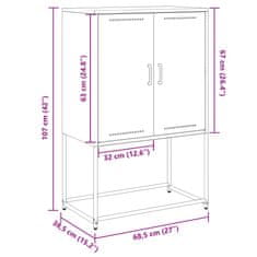 Vidaxl TV skříňka bílá 68 x 39 x 60,5 cm ocel