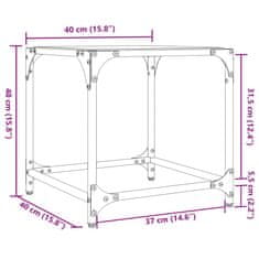 Vidaxl Konferenční stolky průhledná skleněná deska 2ks 40x40x40cm ocel