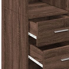 Vidaxl Skříň highboard hnědý dub 70 x 42,5 x 185 cm kompozitní dřevo