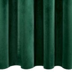 Eurofirany Záclona připravená na očka AURA 140x250 Eurofirany velvet dark green frills