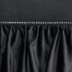 Eurofirany Záclona připravená na pásku CARLI 140x250 Eurofirany velvet black frills zircons