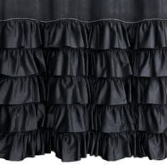 Eurofirany Záclona připravená na pásku CARLI 140x250 Eurofirany velvet black frills zircons