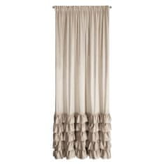 Eurofirany Záclona připravená na pásku CARLI 140x250 Eurofirany velvet beige frills zircons