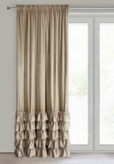 Eurofirany Záclona připravená na pásku CARLI 140x250 Eurofirany velvet dark beige frills zircons