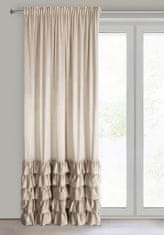 Eurofirany Záclona připravená na pásku CARLI 140x250 Eurofirany velvet beige frills zircons