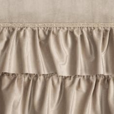 Eurofirany Záclona připravená na pásku CARLI 140x250 Eurofirany velvet beige frills zircons