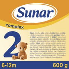 Sunar Complex 2 pokračovací kojenecké mléko 600 g