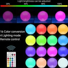 Netscroll Plovoucí LED světlo pro bazén, solární plovoucí světýlka pro bazén s dálkovým ovládáním pro změnu barev, oživte váš bazén, PoolGlowy