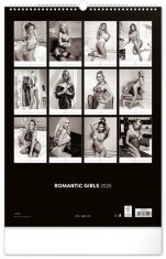 Grooters NOTIQUE Nástěnný kalendář Romantic Girls – Martin Šebesta 2025, 33 x 46 cm