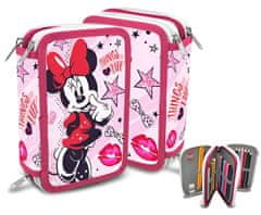 EXCELLENT Třípatrový školní penál Disney/Minnie růžový - vybavený