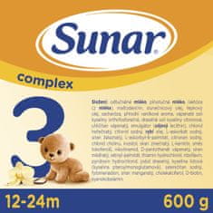 Sunar Complex 3 batolecí mléko vanilka 600 g