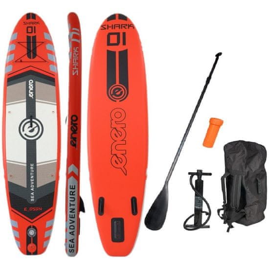 Paddleboard ENERO 320x76x15 cm, do 145 kg, laminovaná PVC deska 2500g/m², shark V-027