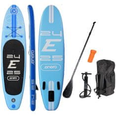 Paddleboard ENERO 320x76x15 cm, do 145 kg, laminovaná PVC deska 2500g/m²,modrý V-024