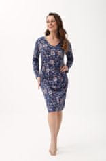 Luna Luna Dámská košile LUNA 275 navy blue paisley flowers XL